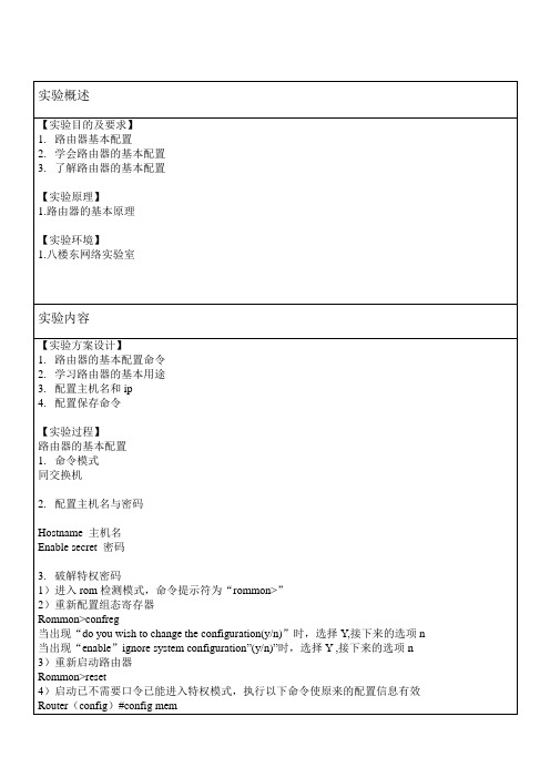 路由器pt配置