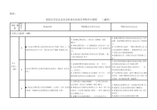 安全标准化标及考核评分细则