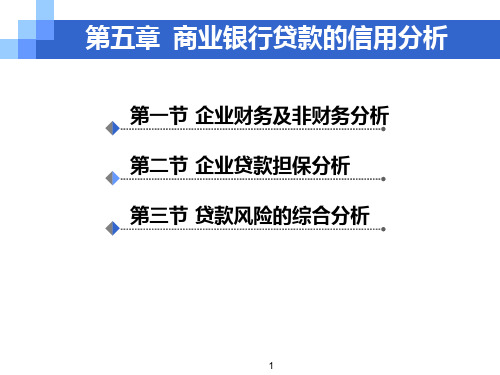 商业银行贷款的信用分析PPT课件