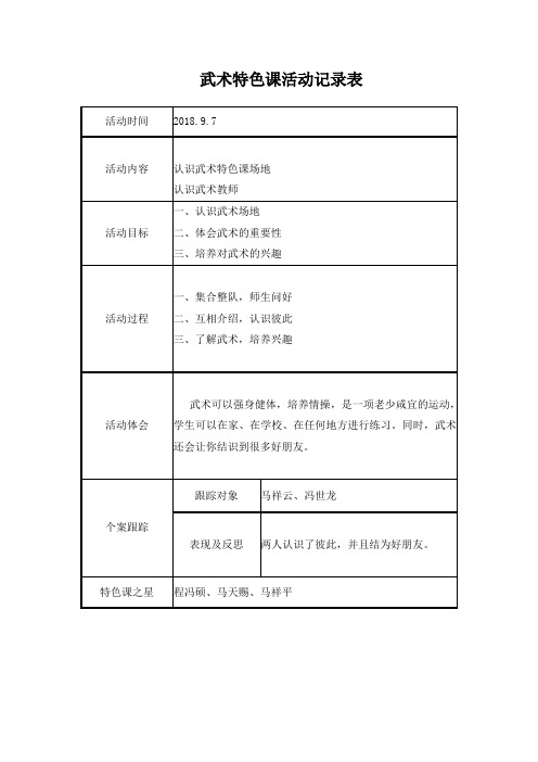 武术社团-活动纪录