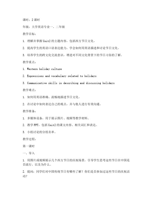 现代大学英语口语_Unit2教案