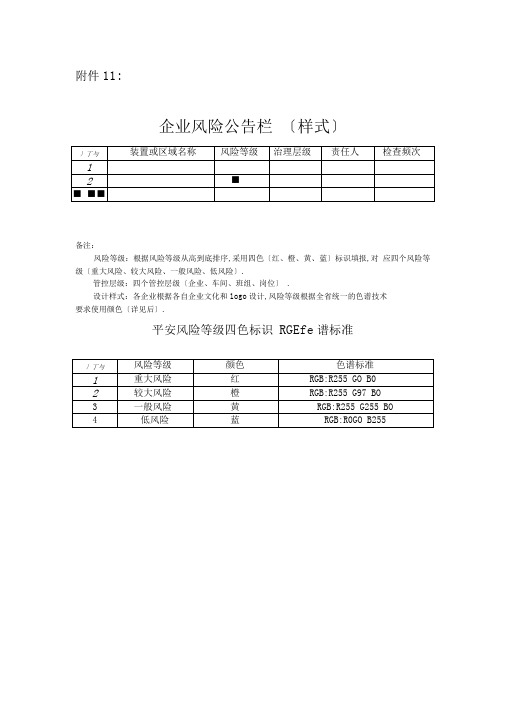 企业风险公告栏样式