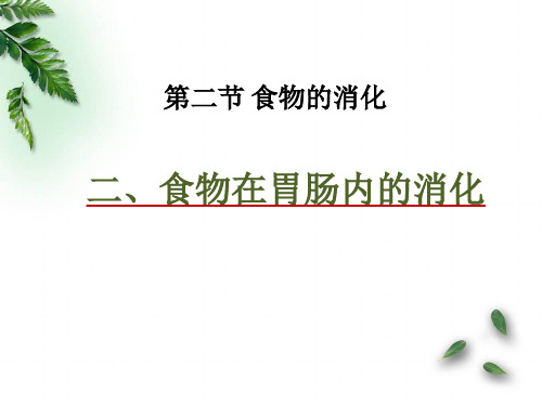 冀少版七年级生物下册2.1.2食物的消化——食物在胃肠内的消化 (14张PPT)