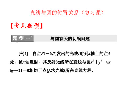 高中数学必修2直线与圆优质课件：直线与圆的位置关系(复习课)