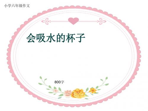 小学六年级作文《会吸水的杯子》800字(共11页PPT)