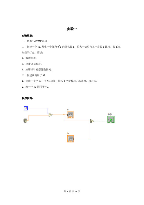 (完整版)虚拟仪器设计实验报告