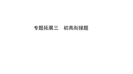 2021年中考化学(人教版)复习专题拓展三 初高衔接题(19PPT)