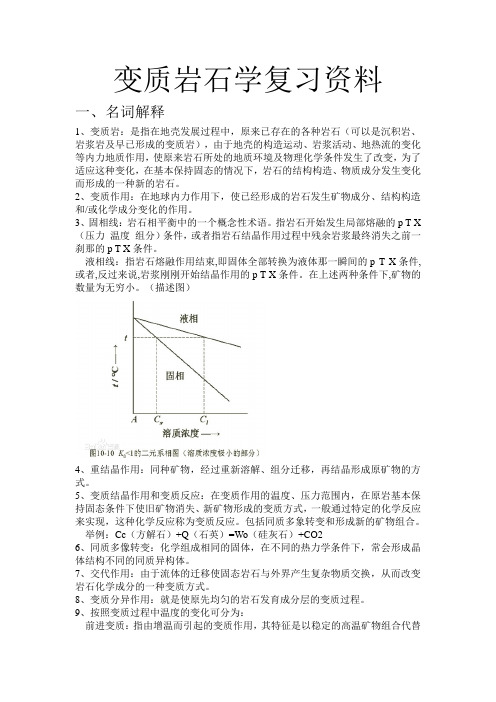 变质岩考试重点资料