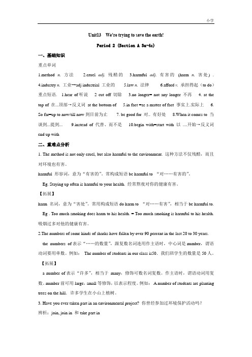 九年级英语每课时精讲精练系列专题13.2 Period 2 Section A 3a-4c(人教版)