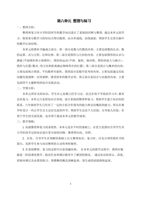 总复习数与代数教案