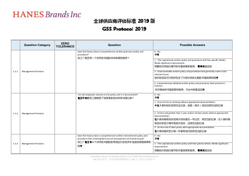 GSS Protocol 2019 Chinese