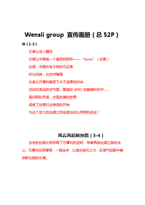 Wen sli group 宣传画册