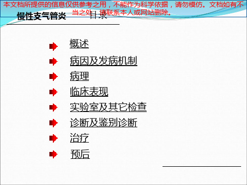 慢性支气管炎宣教培训课件