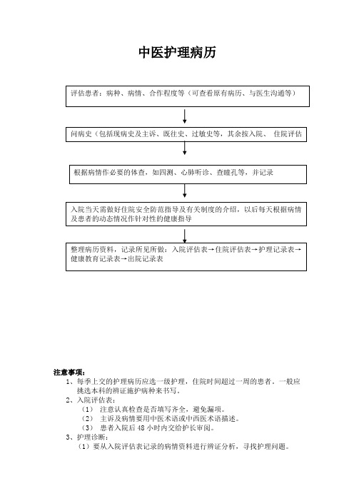 中医护理病历