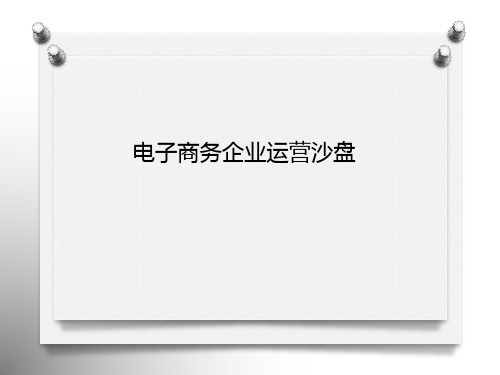 电子商务企业运营沙盘