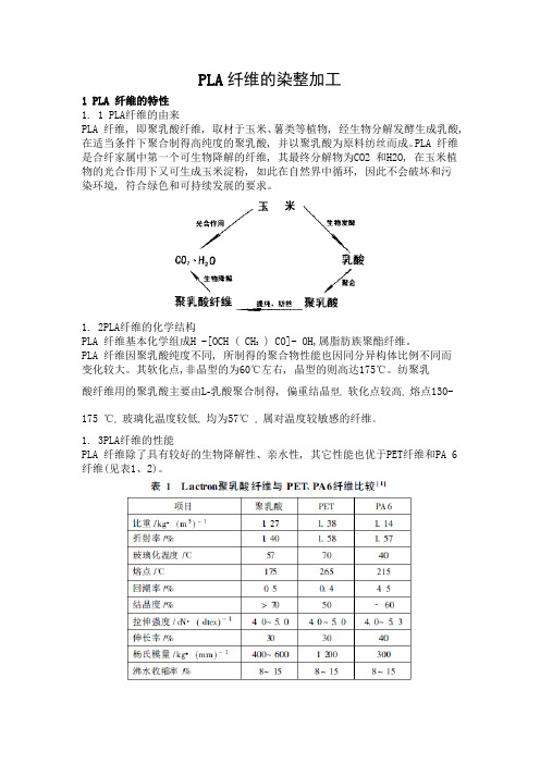 PLA纤维的染整加工