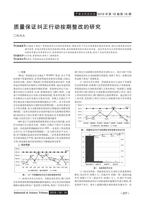 质量保证纠正行动按期整改的研究