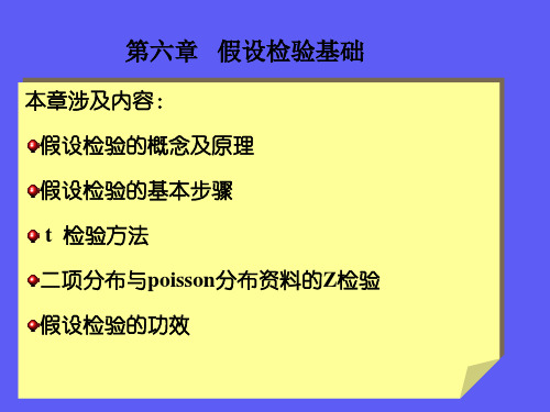 第六章假设检验基础PPT课件