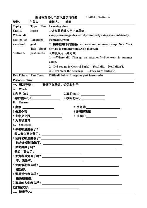 Unit10set A 学习指要