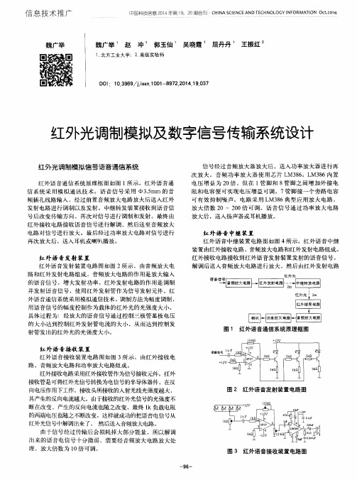 红外光调制模拟及数字信号传输系统设计