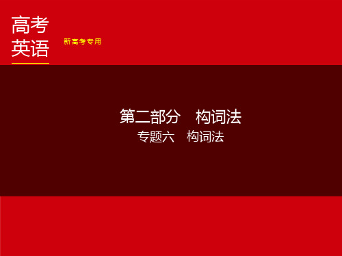 2024新高考英语复习构词法