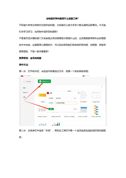 绘制组织架构图用什么画图工具？