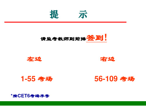 英语四六级培训PPT(厦门校区)