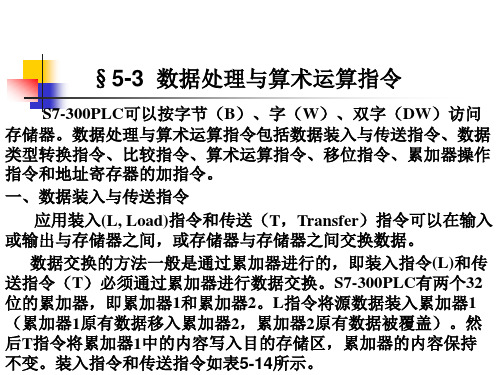 第5章S7-300PLC指令系统及编程(2)