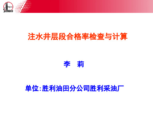 注水井层段合格率检查与计算