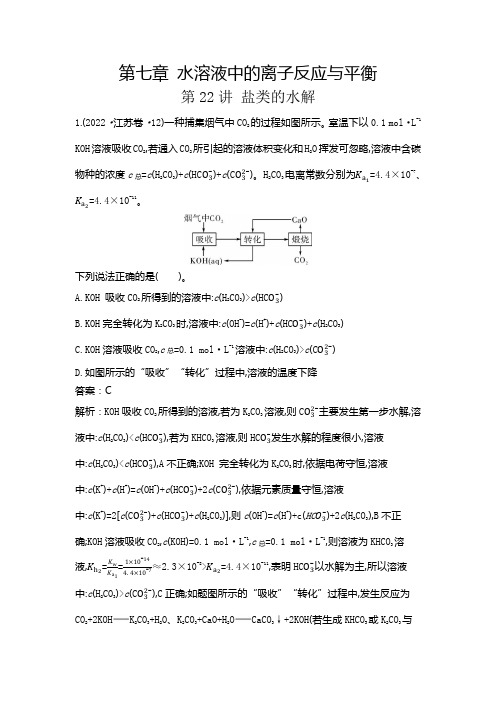 第22讲 盐类的水解-7-2024版高考完全解读  化学  (新高考)