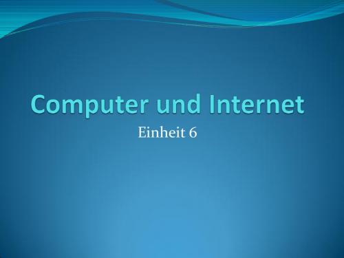 Einheit 6