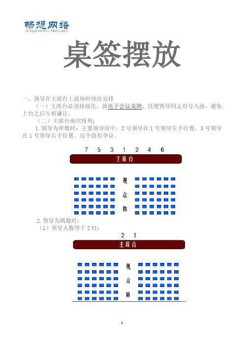 桌签、席签摆放[精品文档]