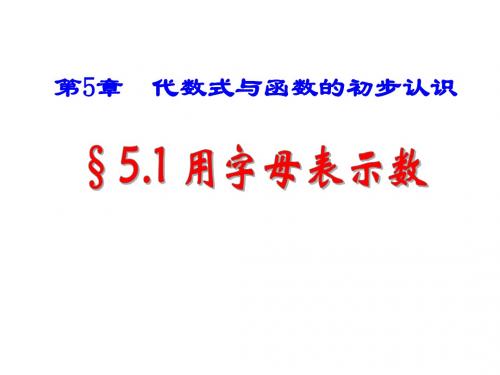 青岛版七年级上册数学课件：第五章 第一节 用字母表示数 (共21张PPT)