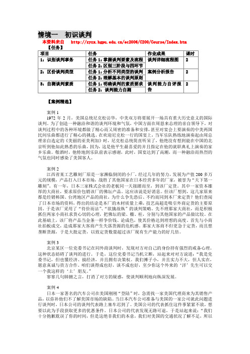 XXXX0802商务谈判电子教案(案例例子篇)