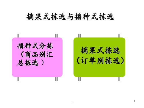 播种式拣选摘果式拣选PPT课件