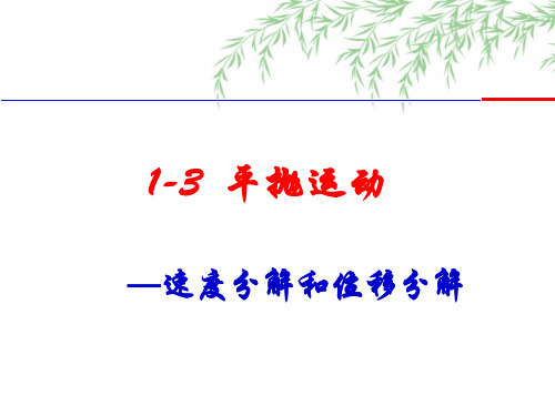 高中物理平抛运动-涉及角度问题优秀课件