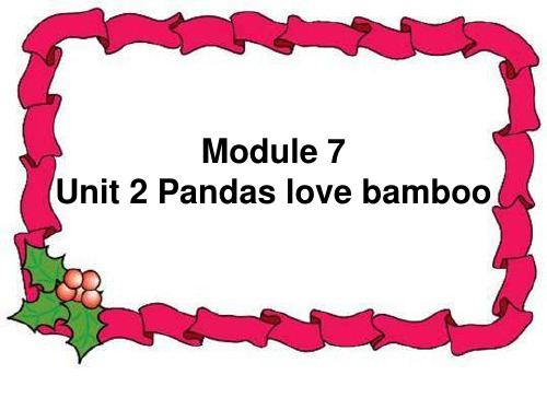 小学英语:MODULE 7 Unit 2 Pandas love bamboo 课件(外研版六上)