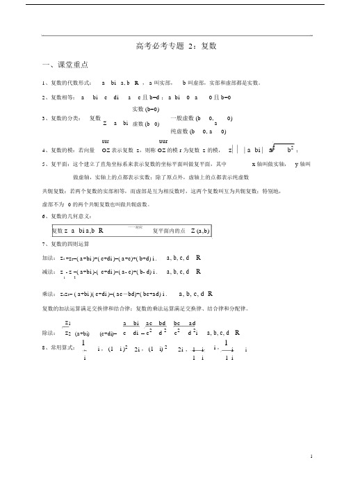 (完整word版)高三总复习复数.docx