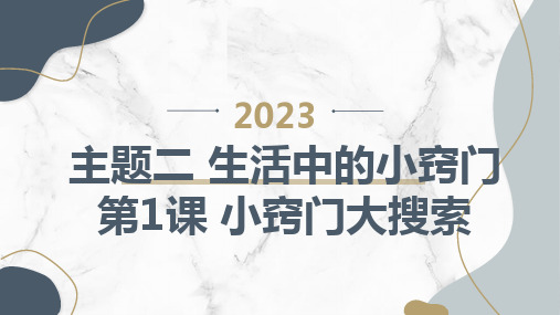 教科版小学六年级上册综合实践活动主题二 生活中的小窍门 第1课 小窍门大搜索