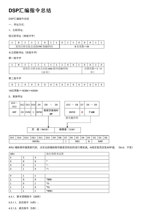 DSP汇编指令总结