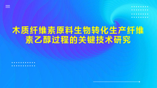 木质纤维素原料生物转化生产纤维素乙醇过程的关键技术研究