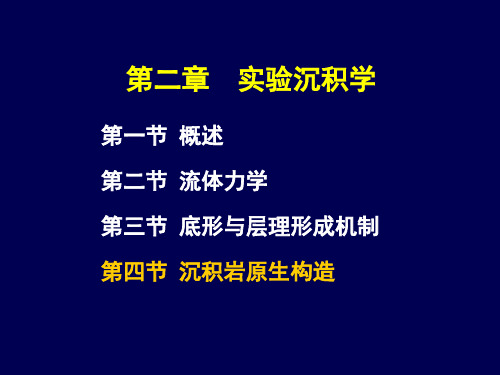 沉积学与能源矿产 2第二章 实验沉积学