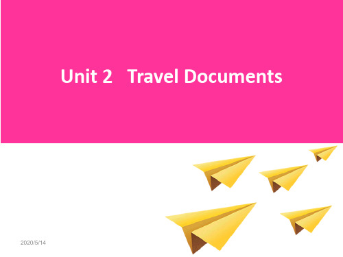 民航专业英语unit 2 Travel documents