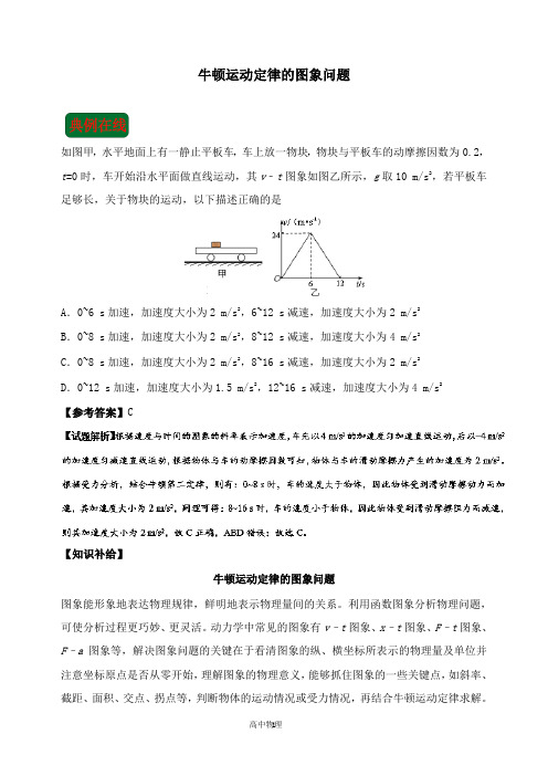 【高中物理】2018-2019学年高中物理课时牛顿运动定律的图象问题每日一题课堂同步系列二新人教版必修1.doc