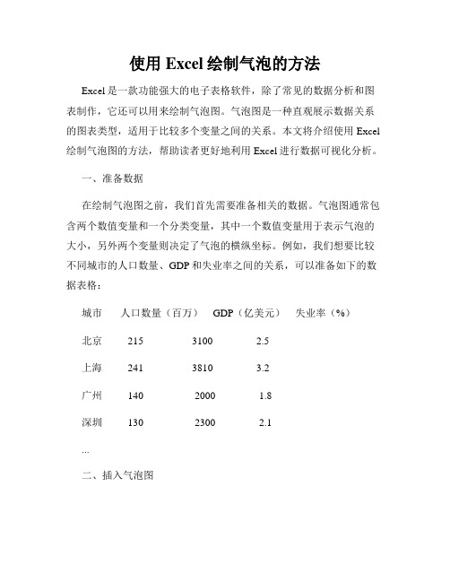 使用Excel绘制气泡的方法