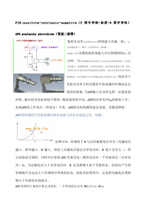 PIN和APD介绍