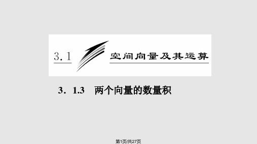 空间向量数量积及坐标运算PPT课件