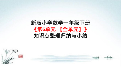 新版小学数学一年级下册《第6单元 100以内的加法和减法【全单元练习】》知识点整理归纳与小结