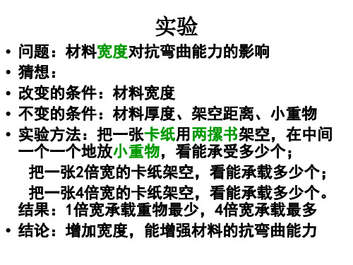 六年级科学第二单元《形状和结构》复习和测试