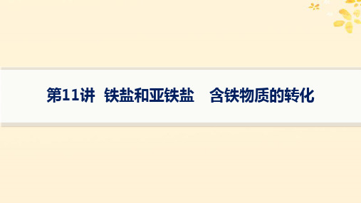 2025届高考化学一轮总复习第3章金属及其化合物第11讲铁盐和亚铁盐含铁物质的转化